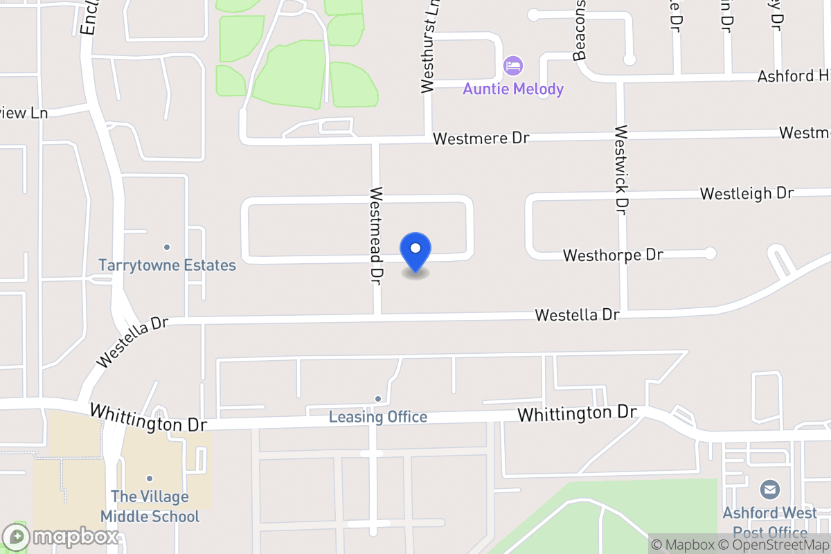 Map of 12863 Westhorpe Dr, Houston