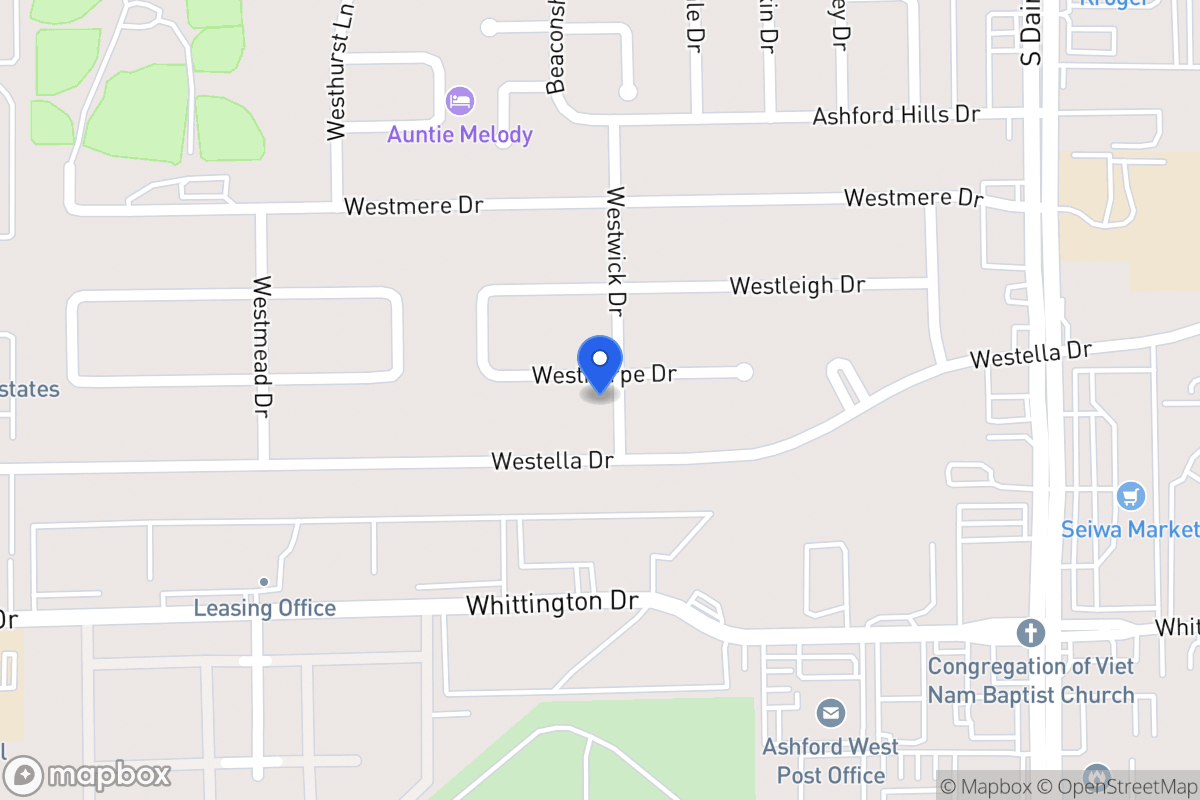 Map of 12803 Westhorpe Dr, Houston