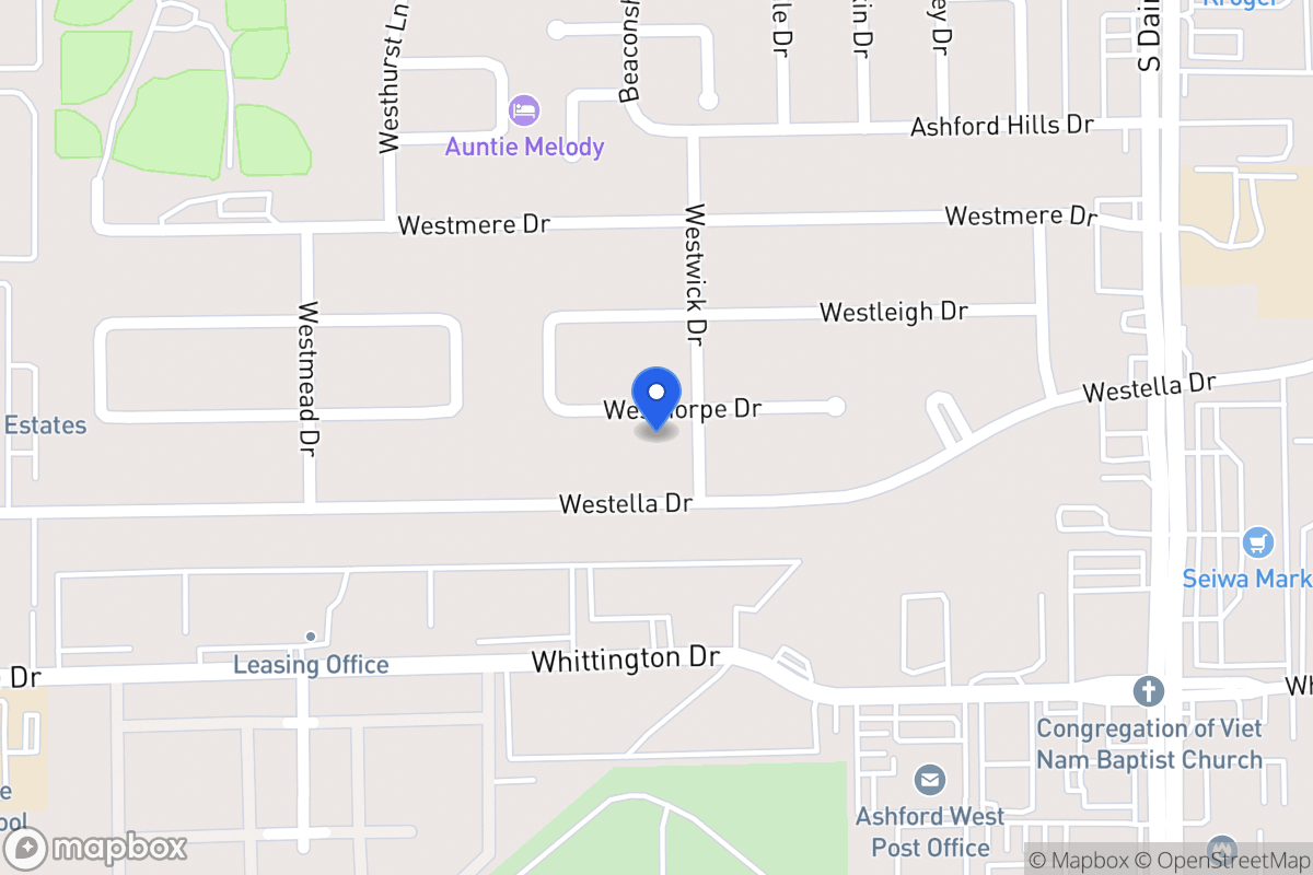 Map of 12807 Westhorpe Dr, Houston