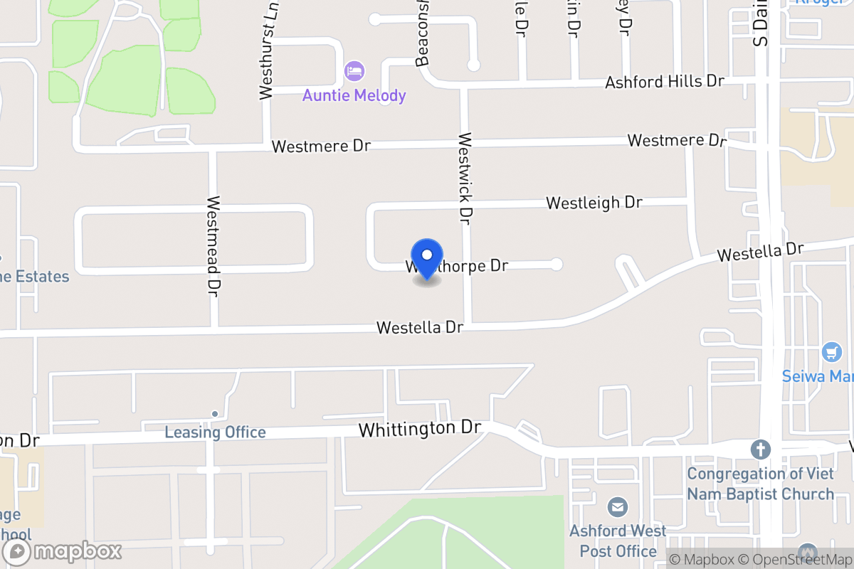 Map of 12811 Westhorpe Dr, Houston