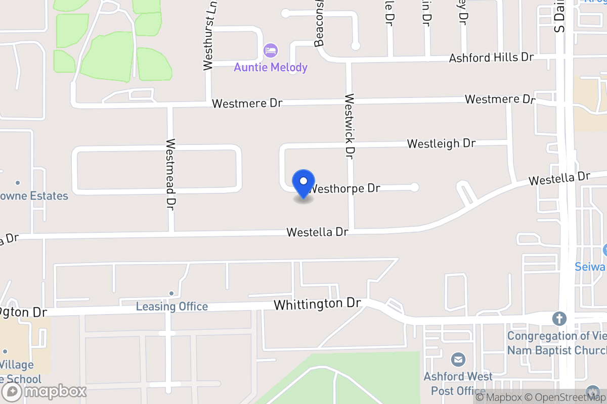 Map of 12819 Westhorpe Dr, Houston