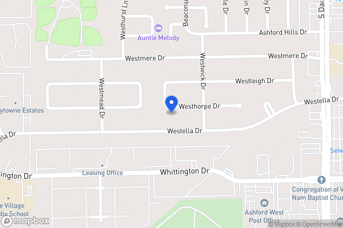 Map of 12823 Westhorpe Dr, Houston