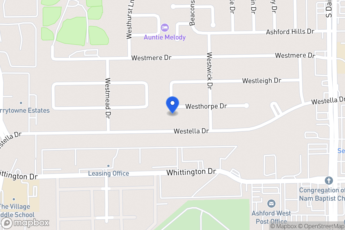 Map of 12827 Westhorpe Dr, Houston