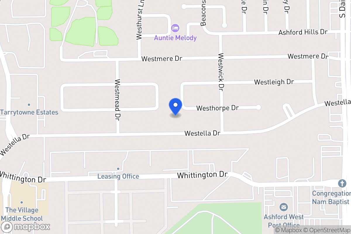 Map of 12831 Westhorpe Dr, Houston