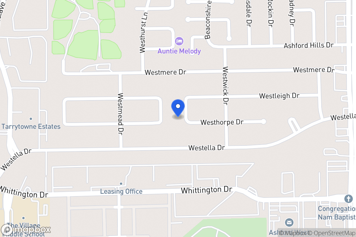 Map of 12836 Westleigh Dr, Houston