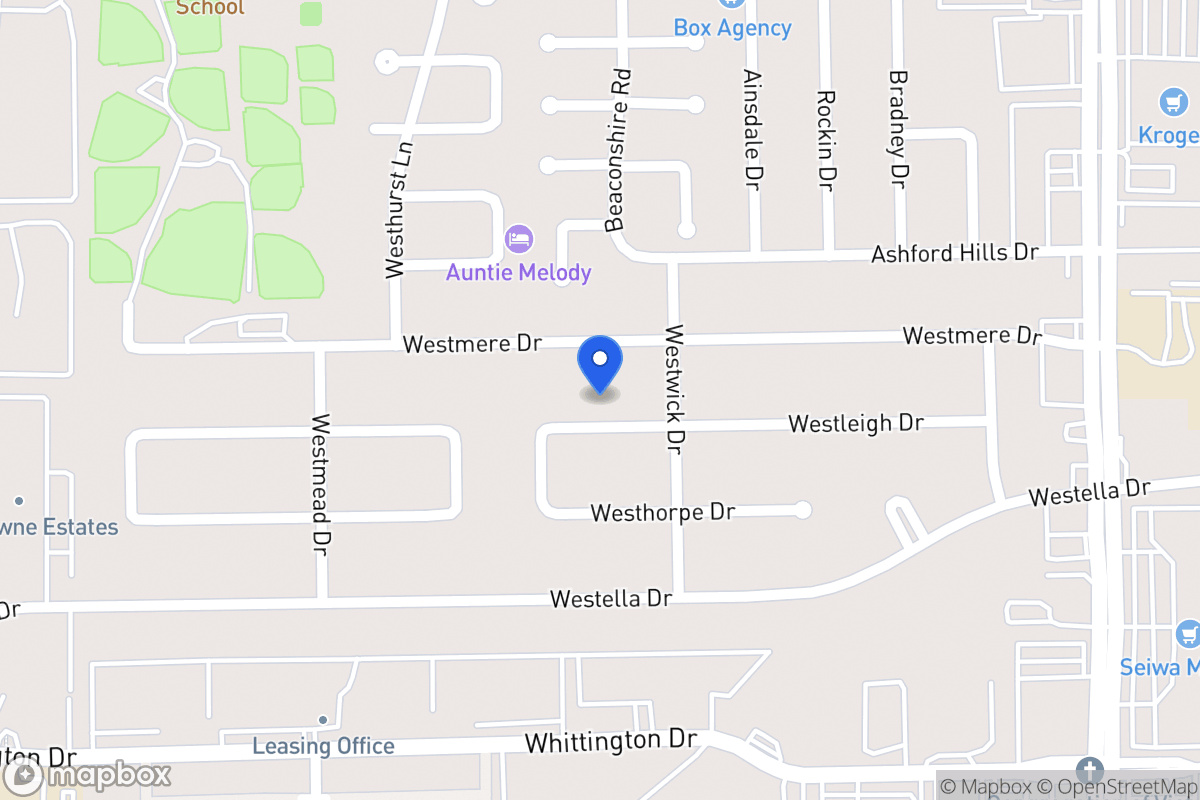 Map of 12814 Westleigh Dr, Houston