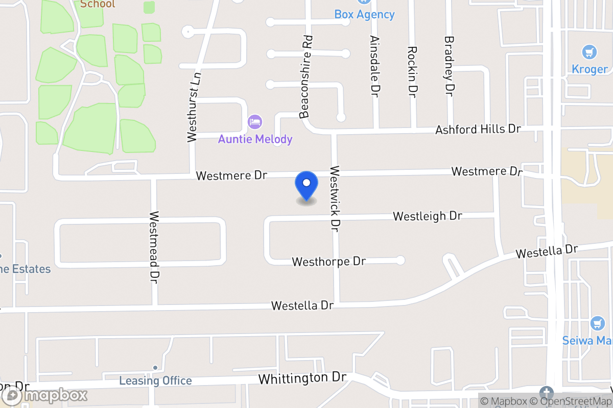Map of 12810 Westleigh Dr, Houston