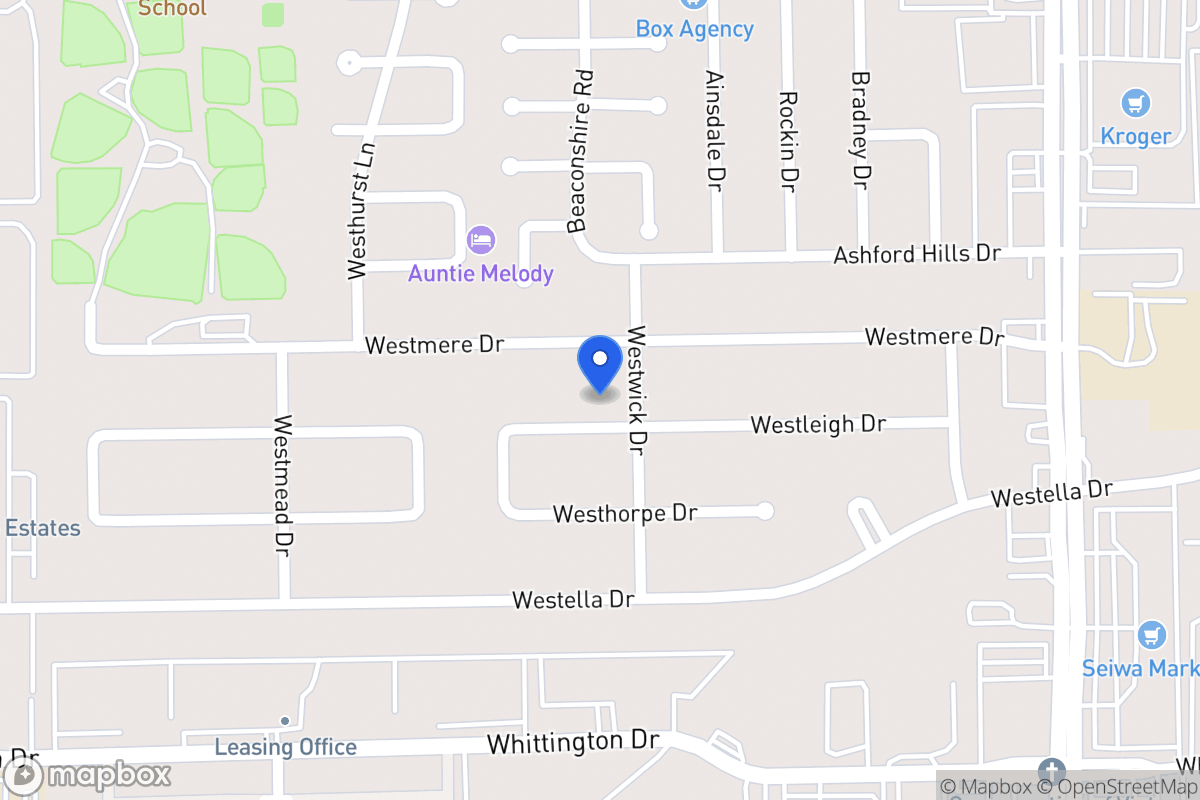 Map of 12806 Westleigh Dr, Houston
