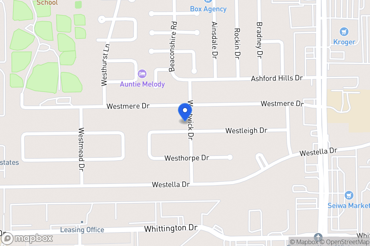 Map of 12802 Westleigh Dr, Houston