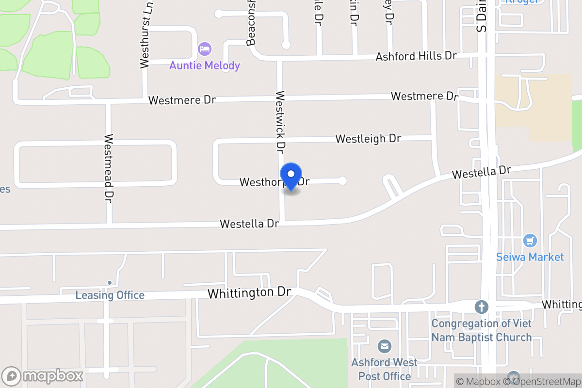 Map of 12731 Westhorpe Dr, Houston