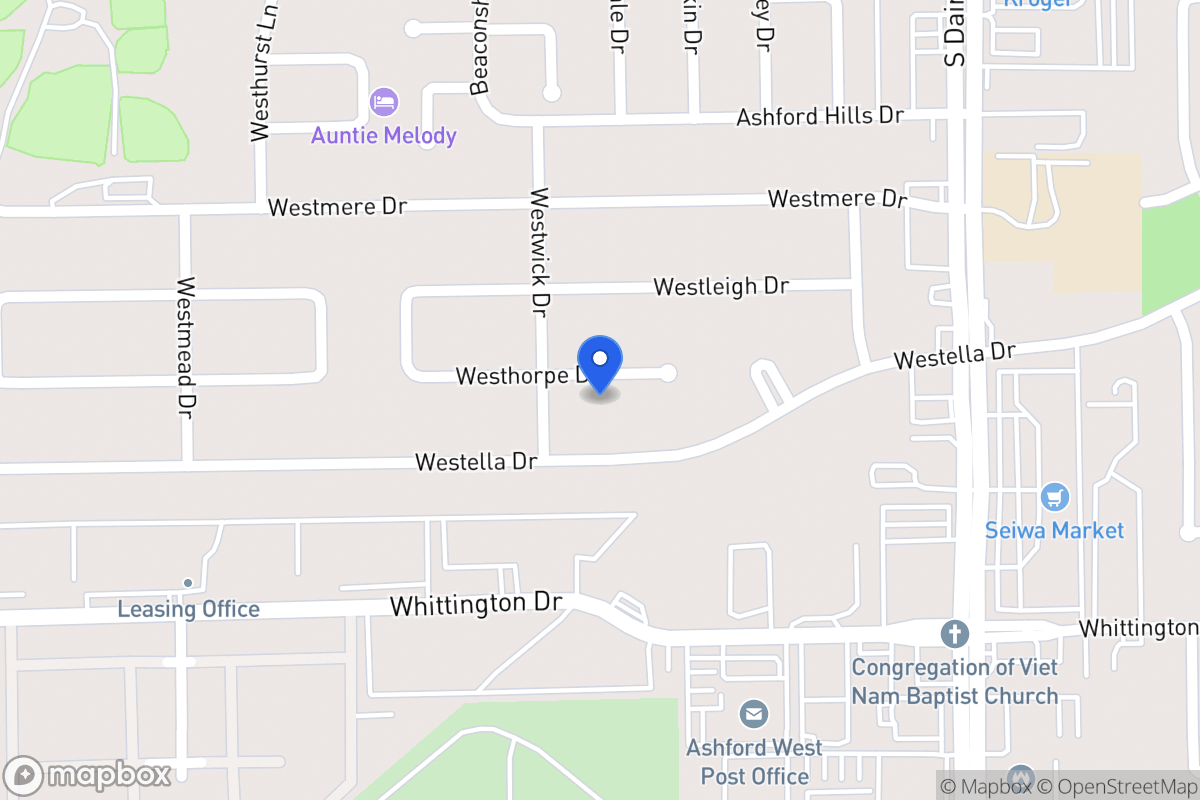 Map of 12723 Westhorpe Dr, Houston