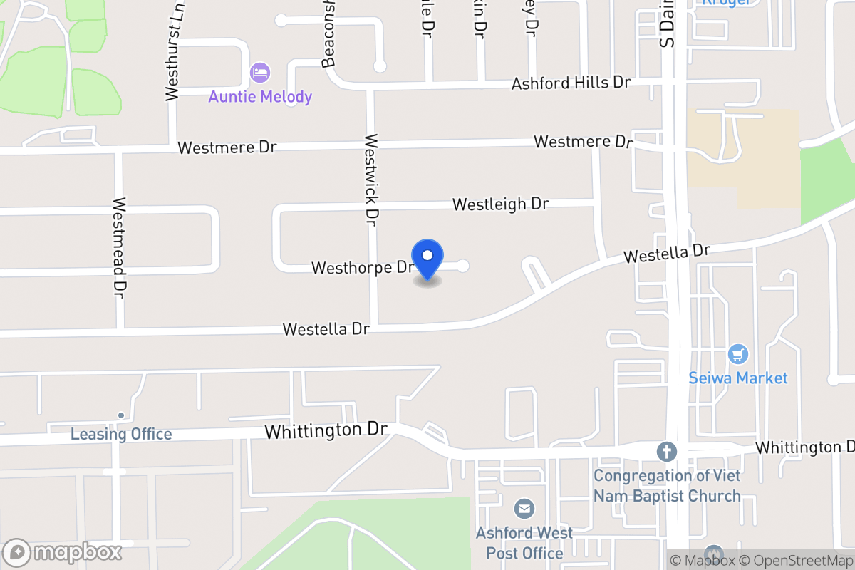 Map of 12719 Westhorpe Dr, Houston