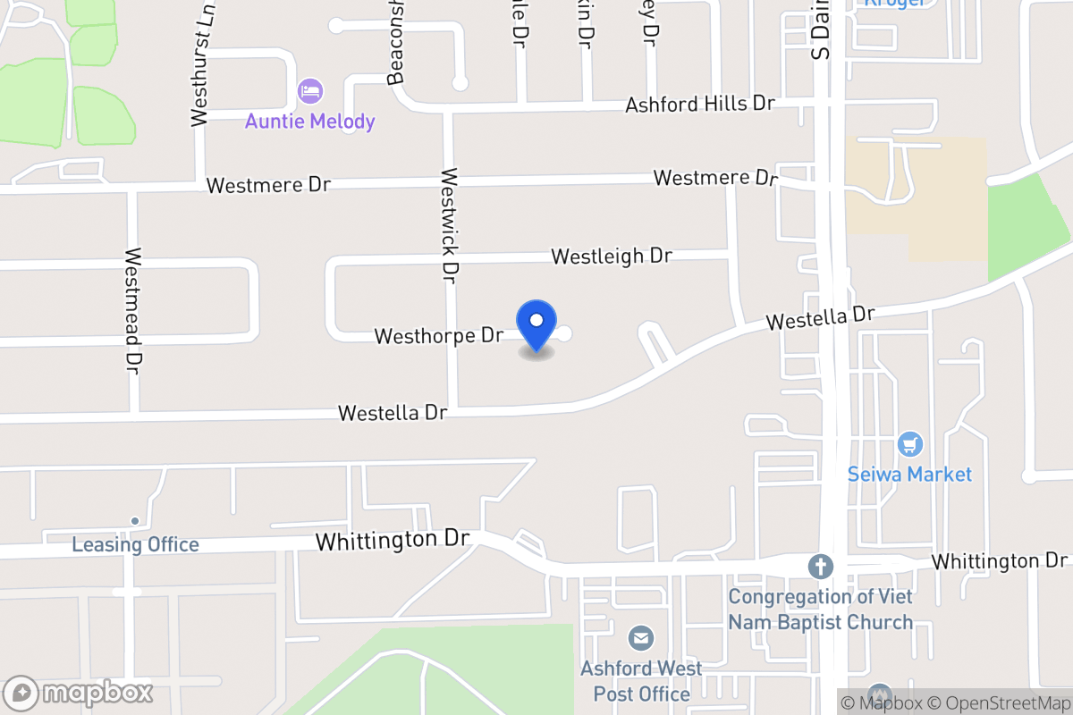 Map of 12715 Westhorpe Dr, Houston