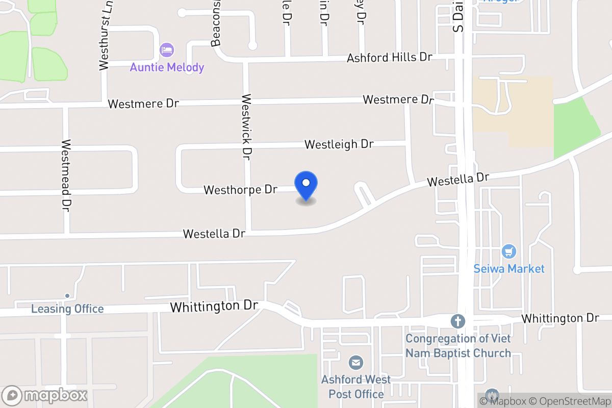 Map of 12711 Westhorpe Dr, Houston