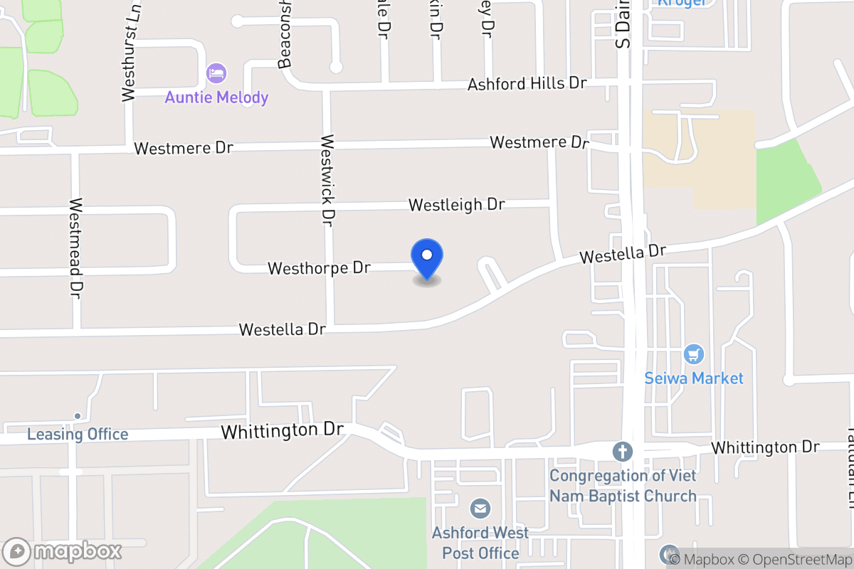 Map of 12707 Westhorpe Dr, Houston