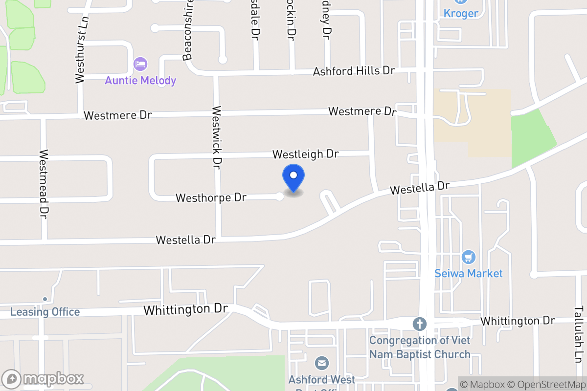 Map of 12702 Westhorpe Dr, Houston