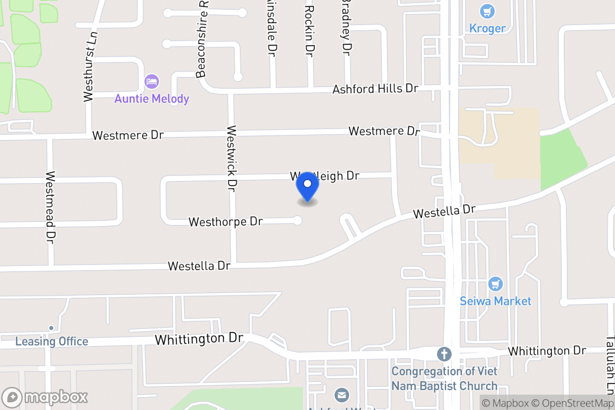Map of 12706 Westhorpe Dr, Houston
