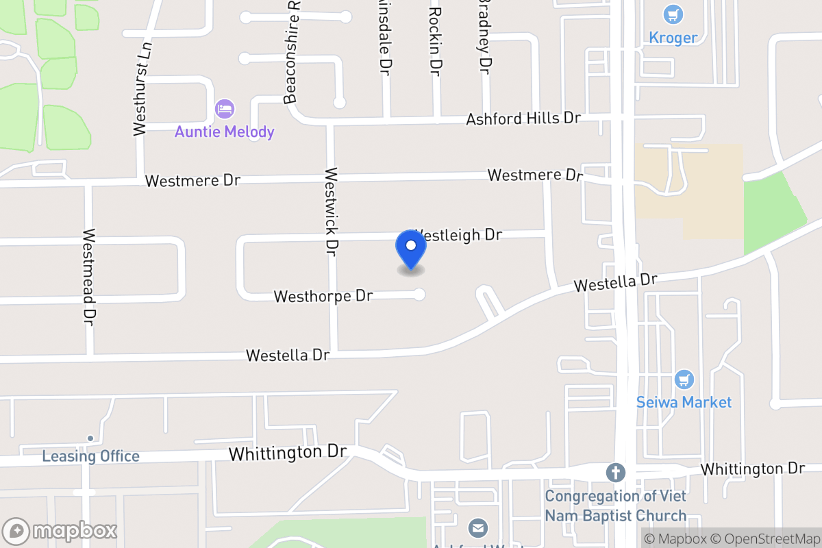 Map of 12710 Westhorpe Dr, Houston