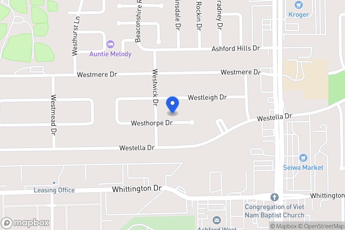Map of 12722 Westhorpe Dr, Houston