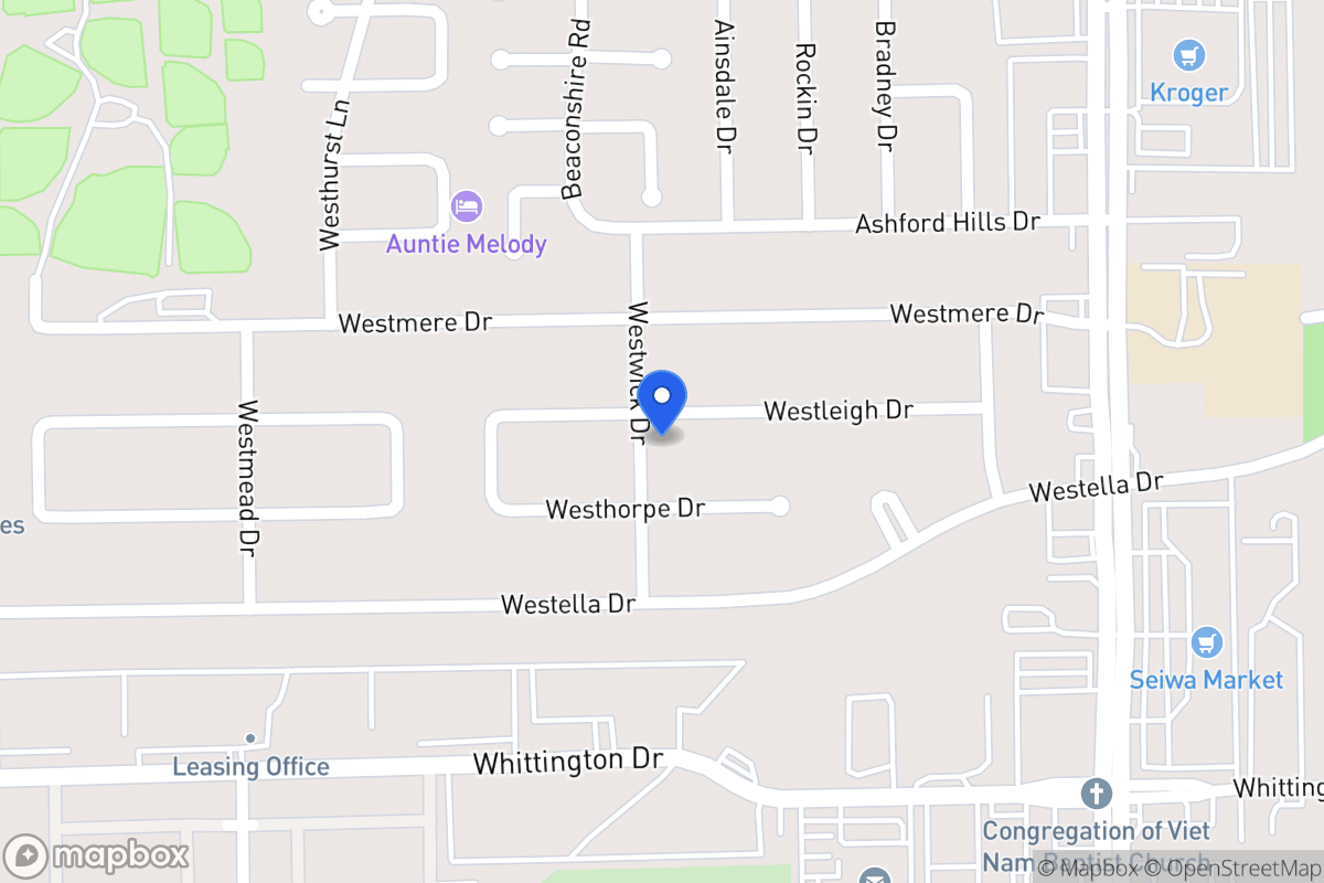 Map of 12735 Westleigh Dr, Houston