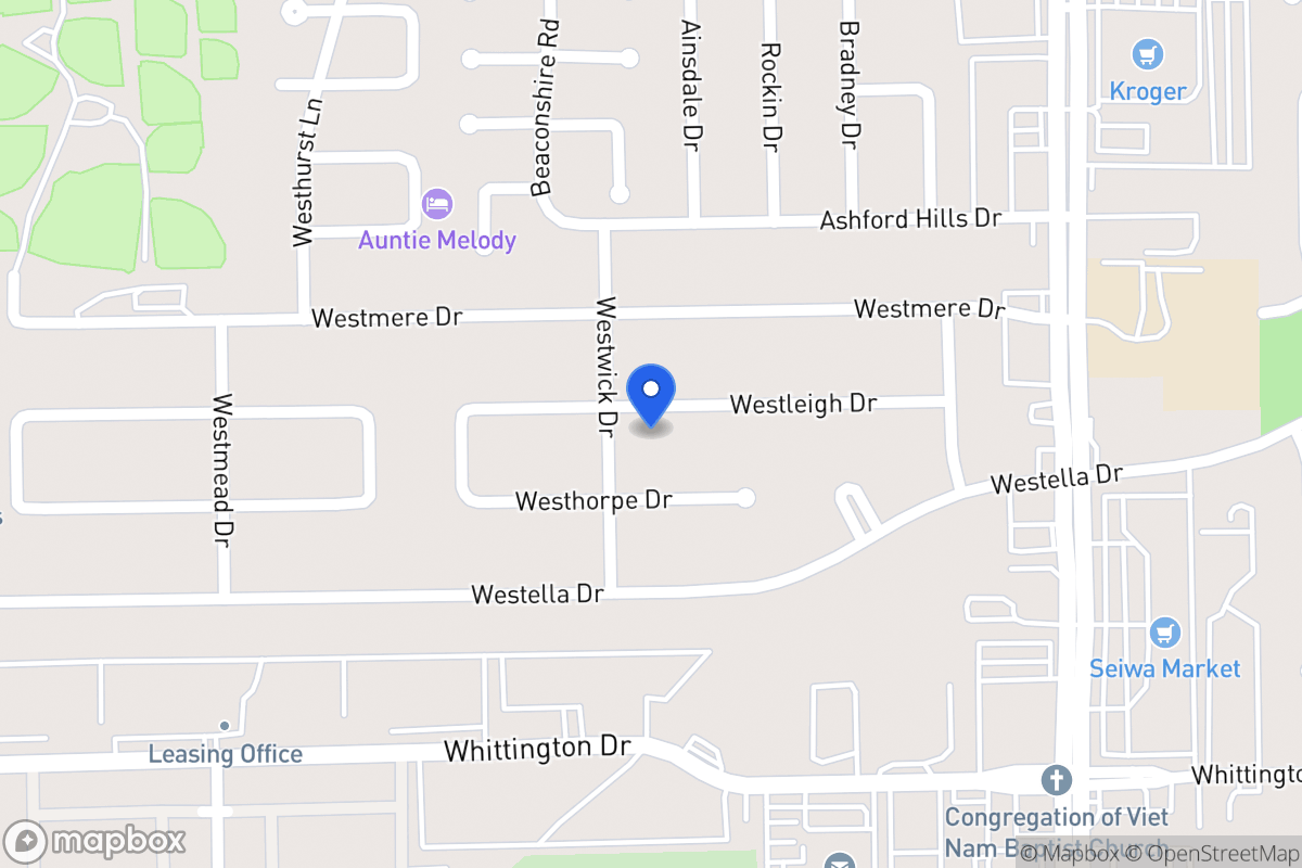 Map of 12731 Westleigh Dr, Houston