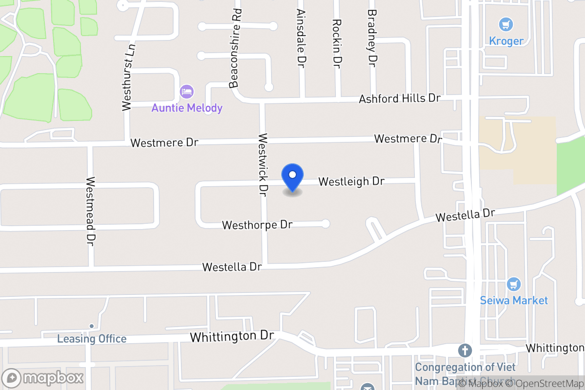 Map of 12727 Westleigh Dr, Houston