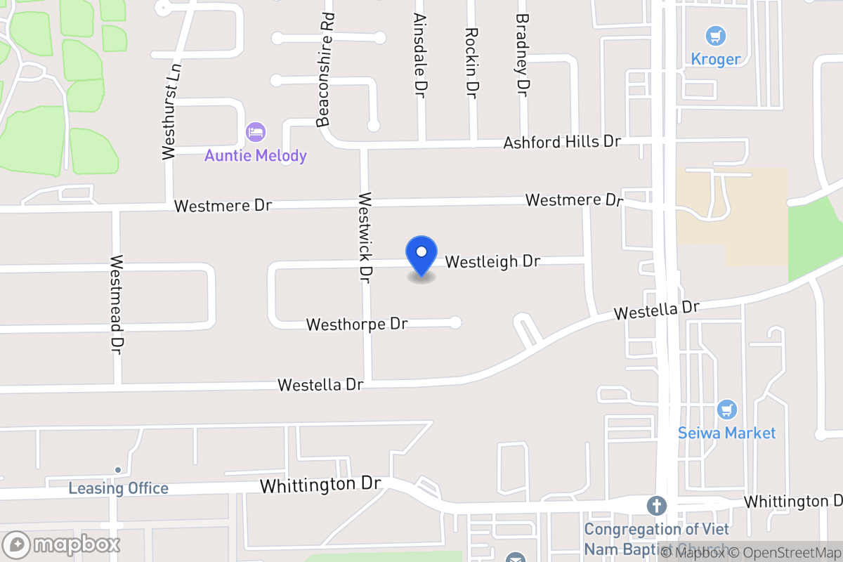 Map of 12723 Westleigh Dr, Houston