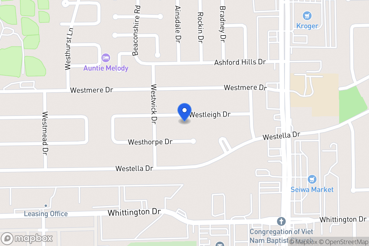 Map of 12719 Westleigh Dr, Houston