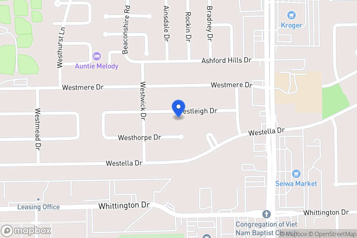 Map of 12715 Westleigh Dr, Houston