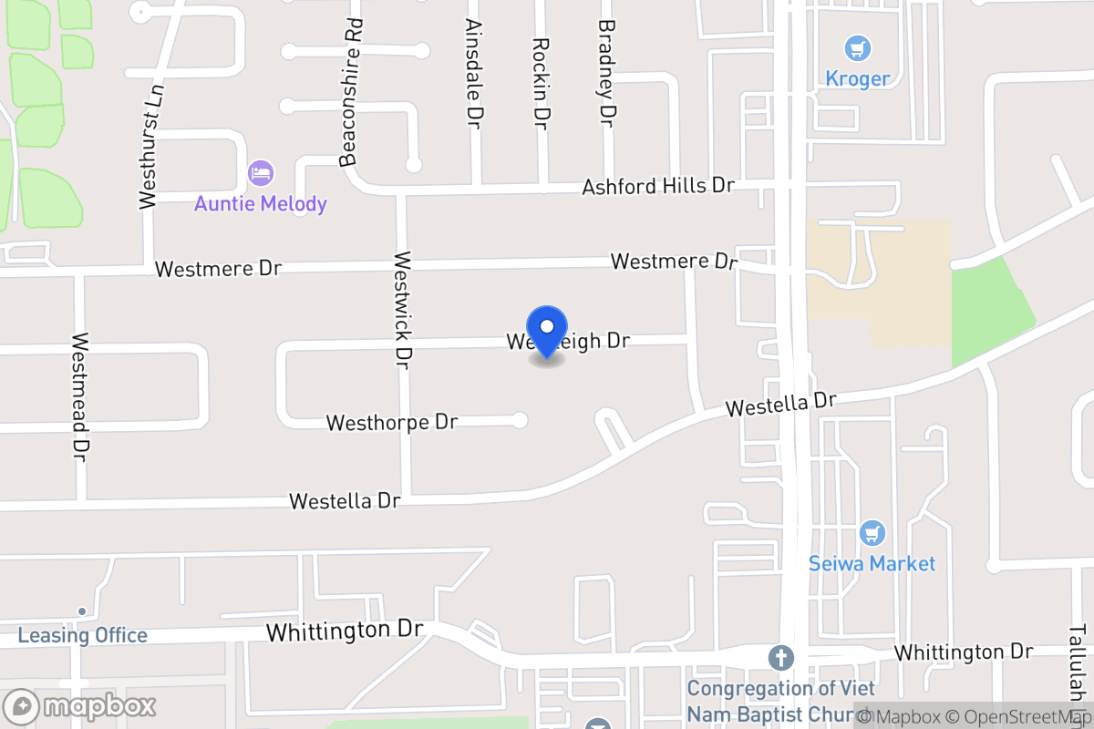Map of 12707 Westleigh Dr, Houston