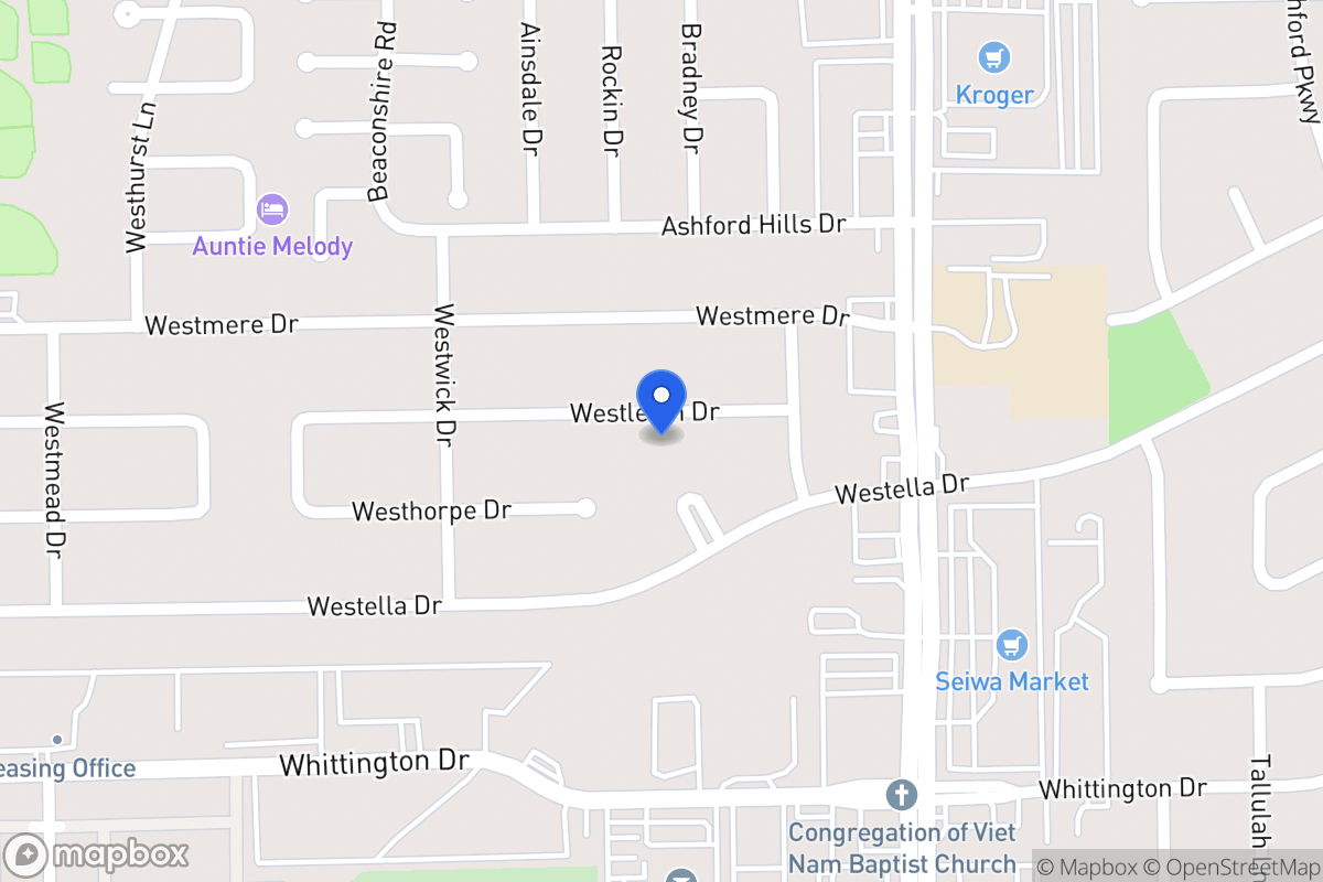 Map of 12623 Westleigh Dr, Houston