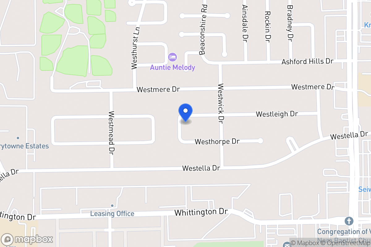 Map of 12823 Westleigh Dr, Houston