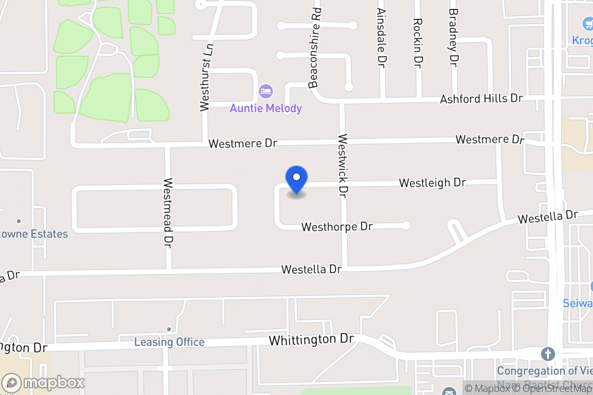 Map of 12819 Westleigh Dr, Houston