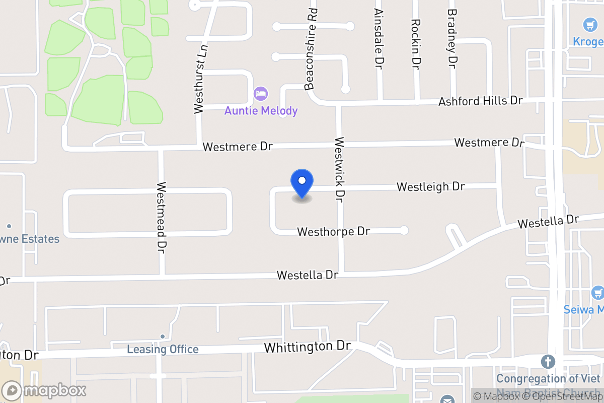 Map of 12815 Westleigh Dr, Houston