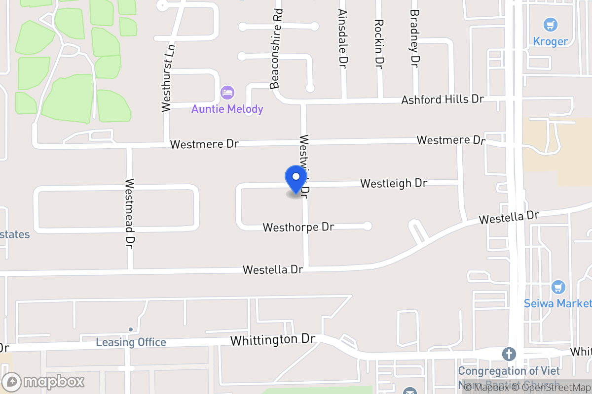 Map of 12803 Westleigh Dr, Houston