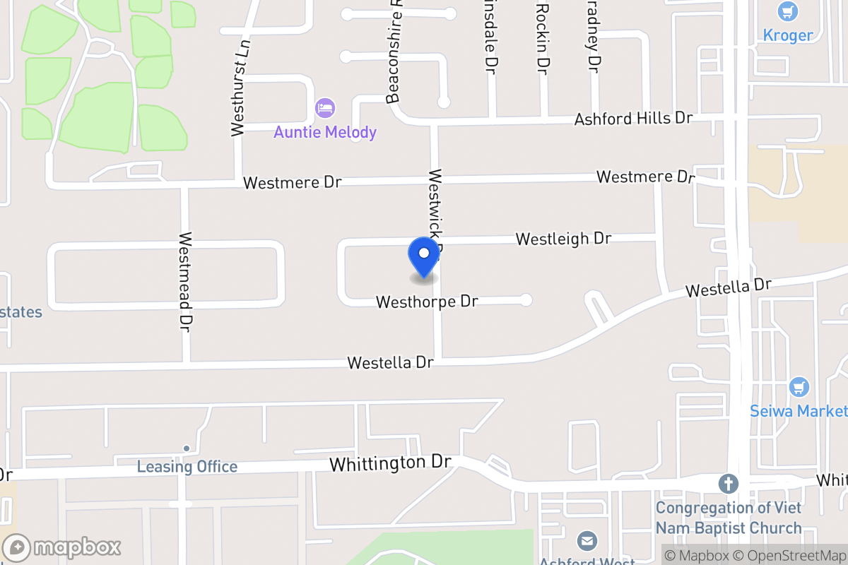 Map of 12802 Westhorpe Dr, Houston