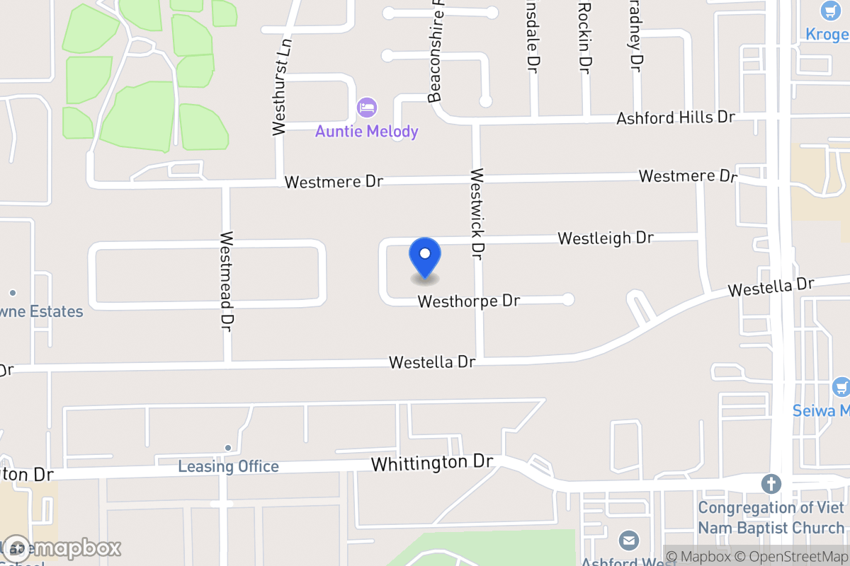 Map of 12814 Westhorpe Dr, Houston