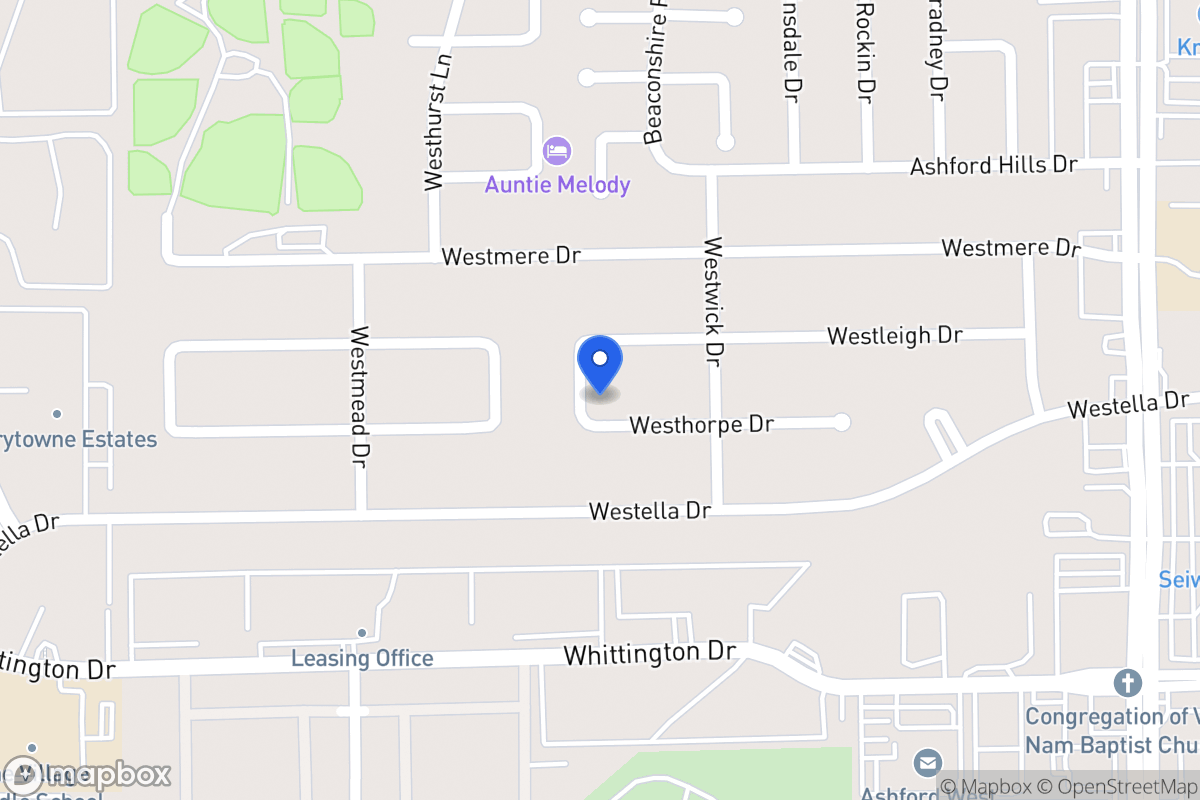 Map of 12822 Westhorpe Dr, Houston