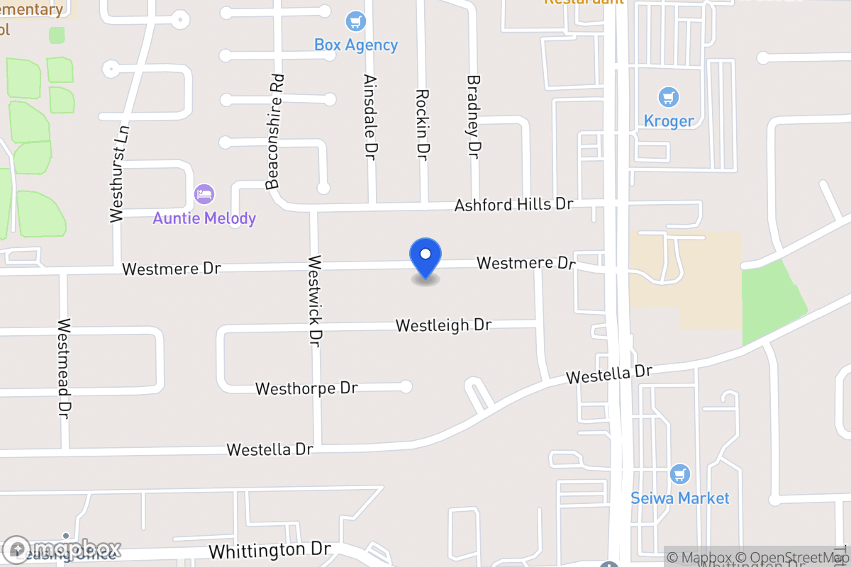 Map of 12707 Westmere Dr, Houston