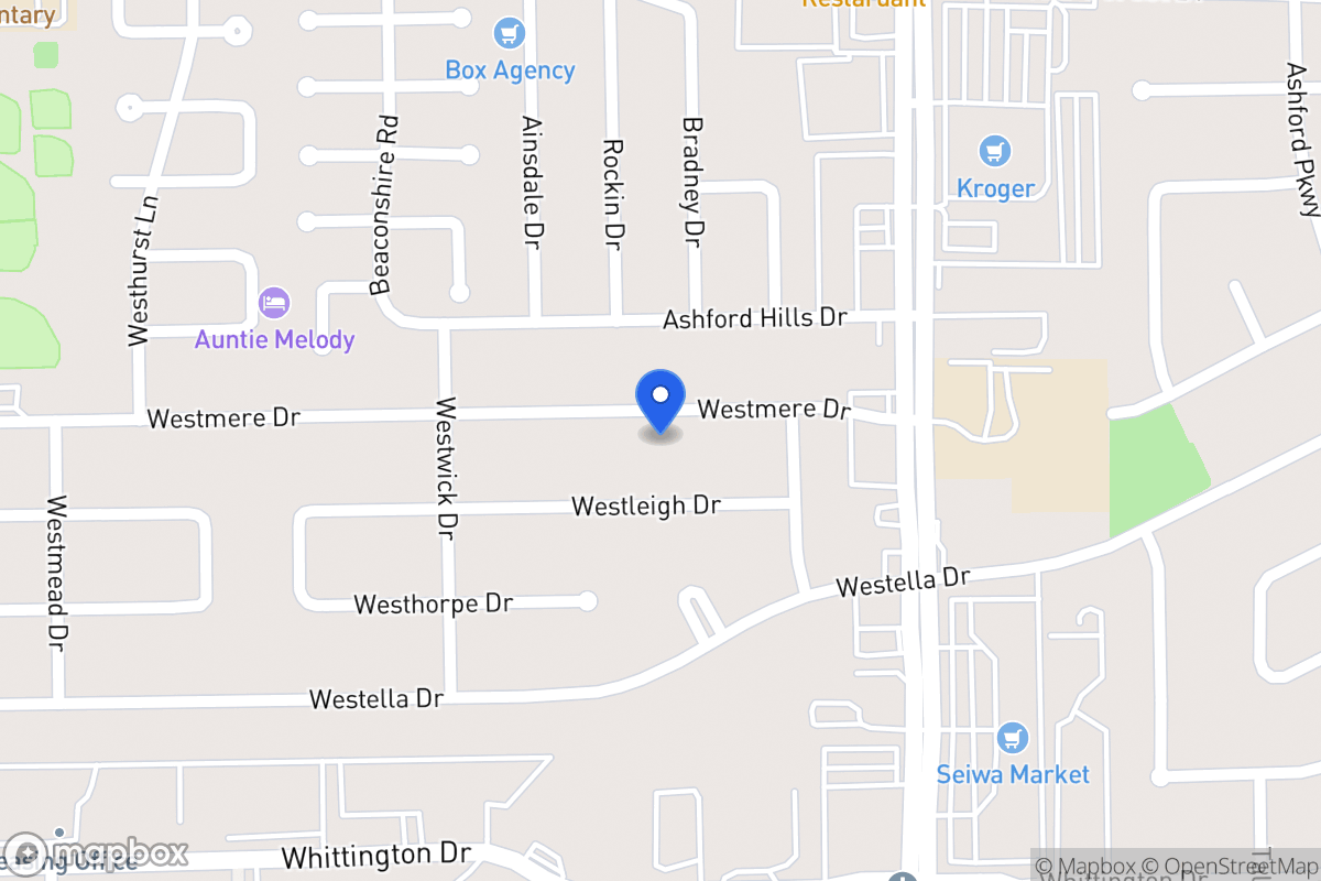 Map of 12647 Westmere Dr, Houston