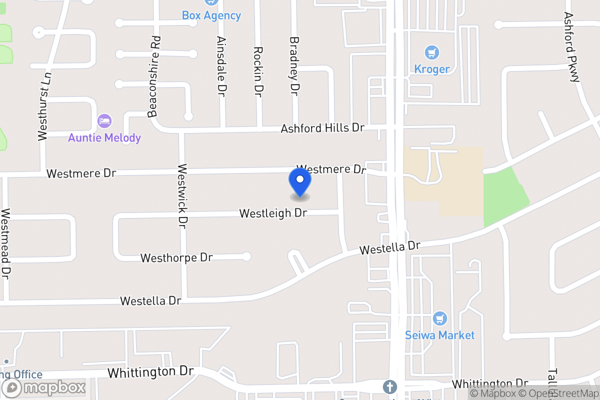 Map of 12614 Westleigh Dr, Houston
