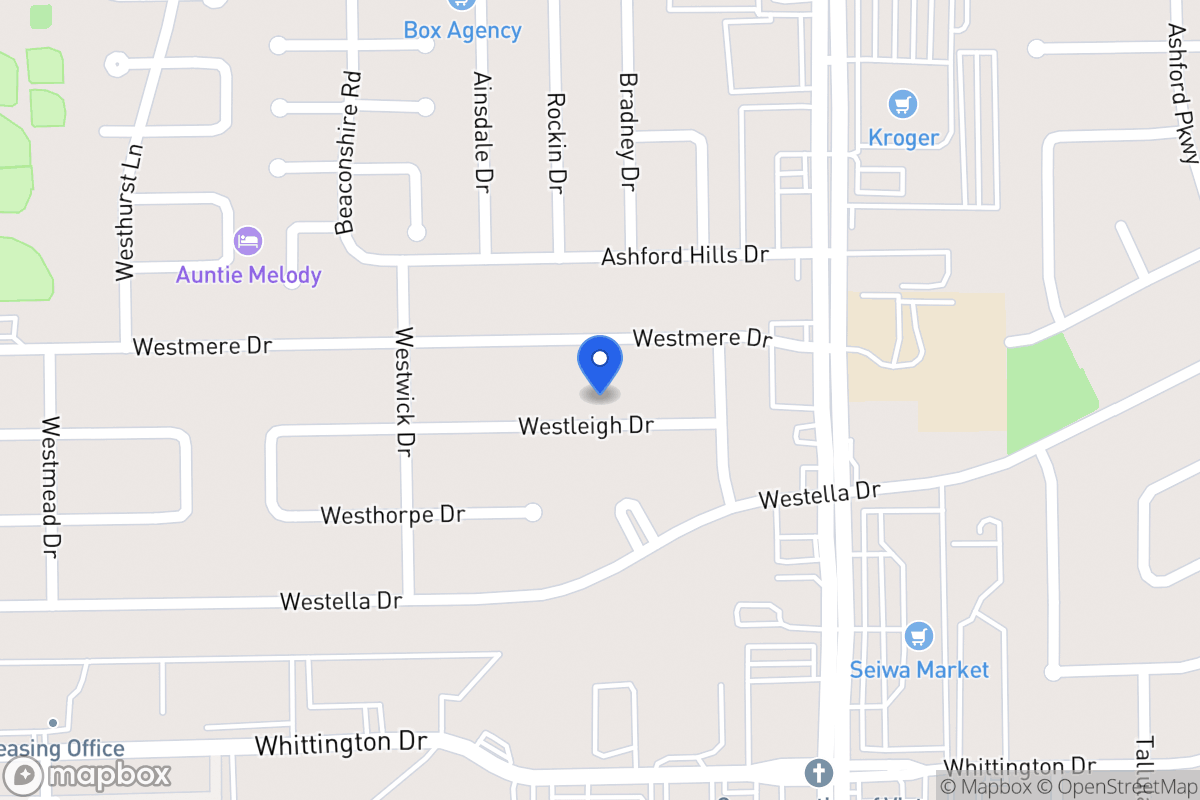 Map of 12622 Westleigh Dr, Houston