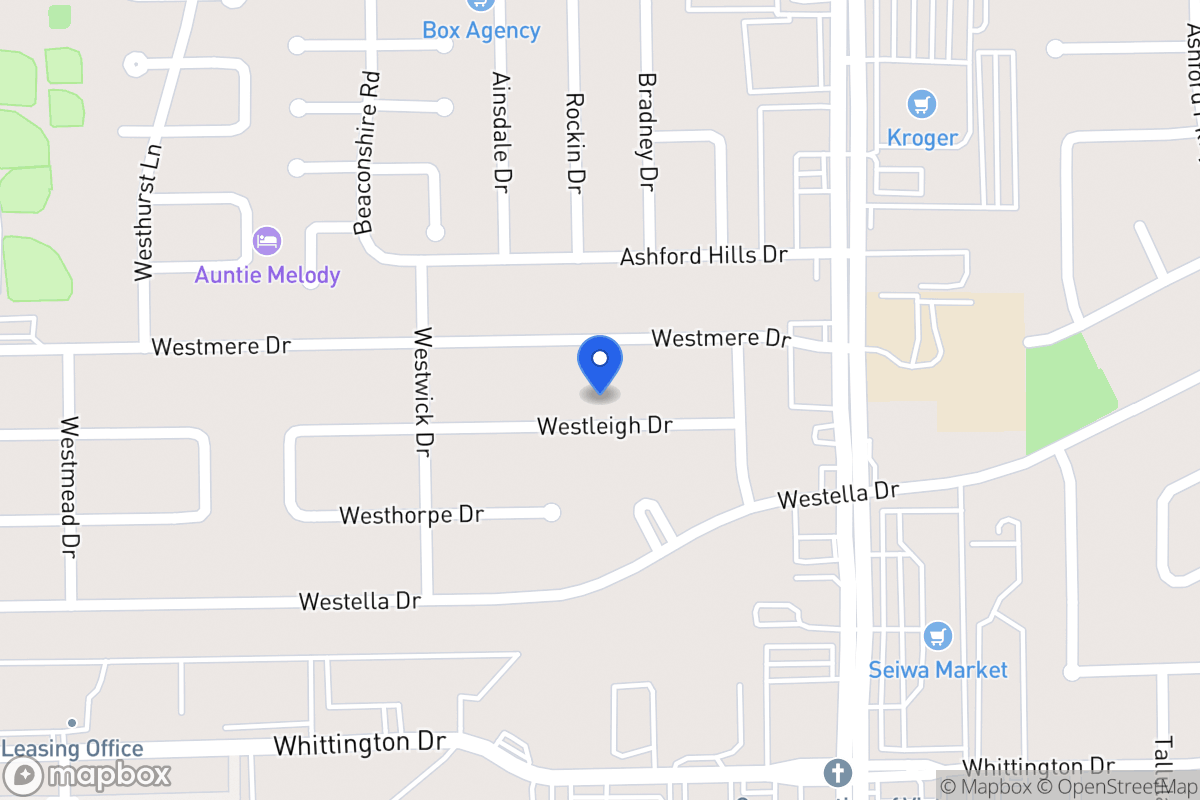 Map of 12702 Westleigh Dr, Houston
