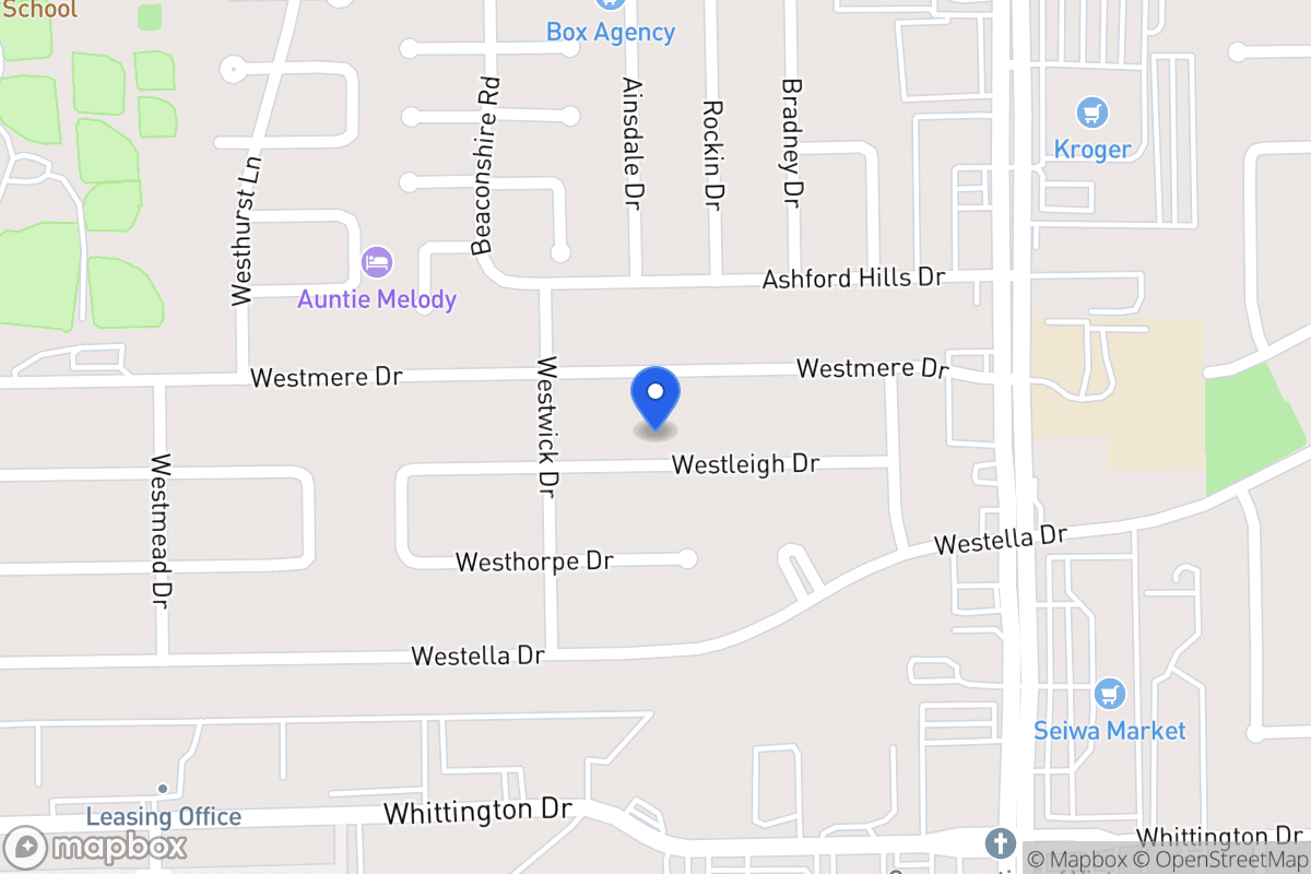 Map of 12718 Westleigh Dr, Houston