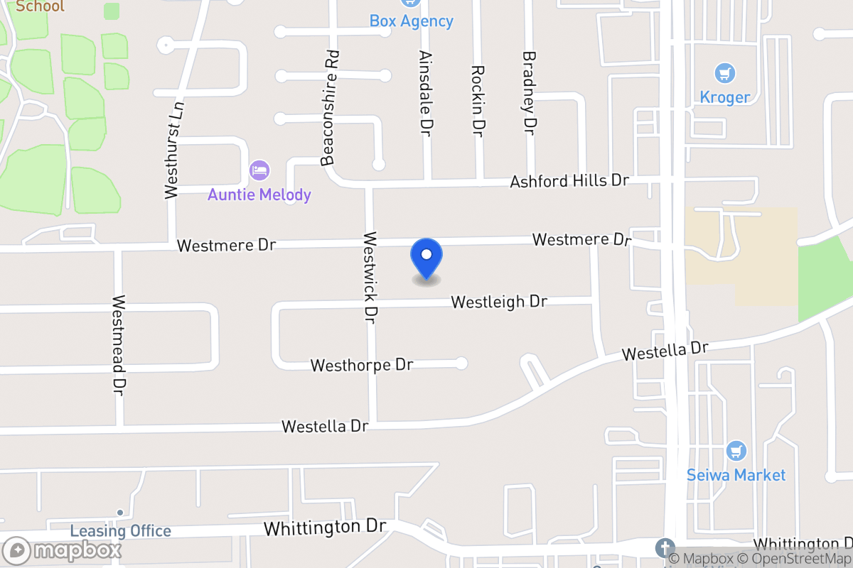 Map of 12722 Westleigh Dr, Houston