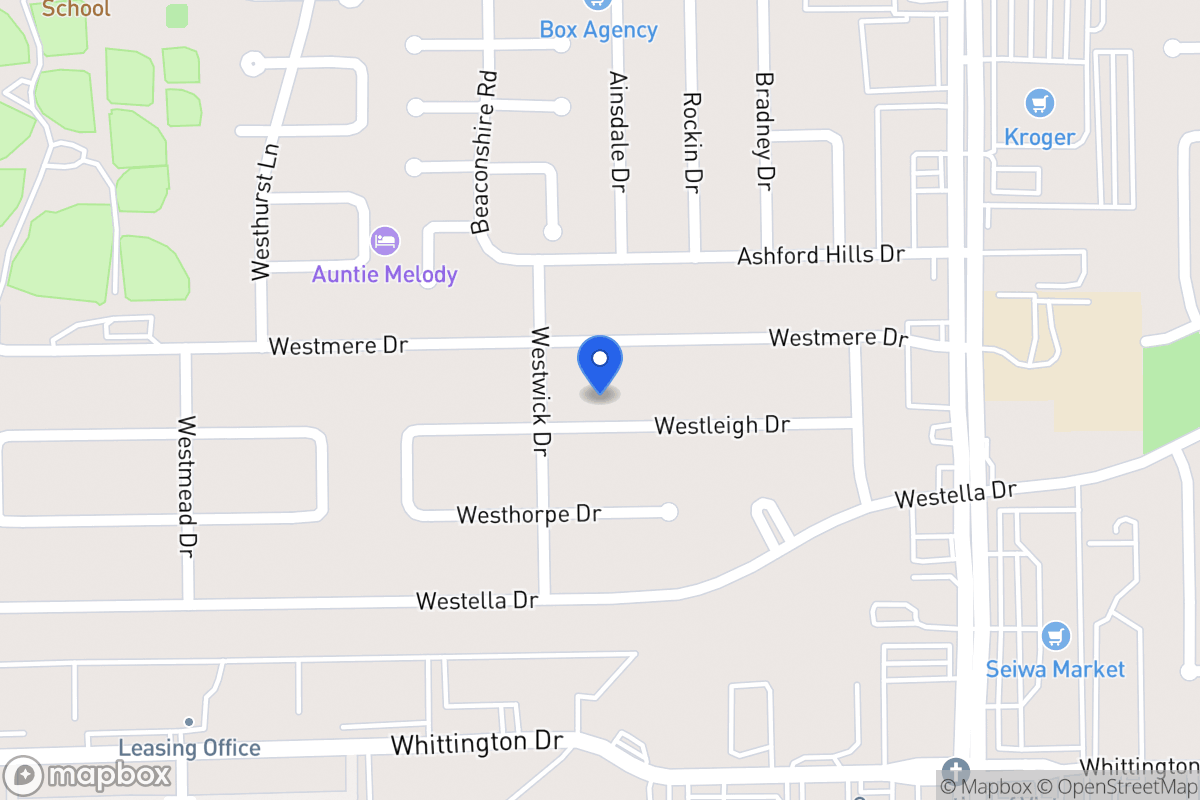 Map of 12726 Westleigh Dr, Houston