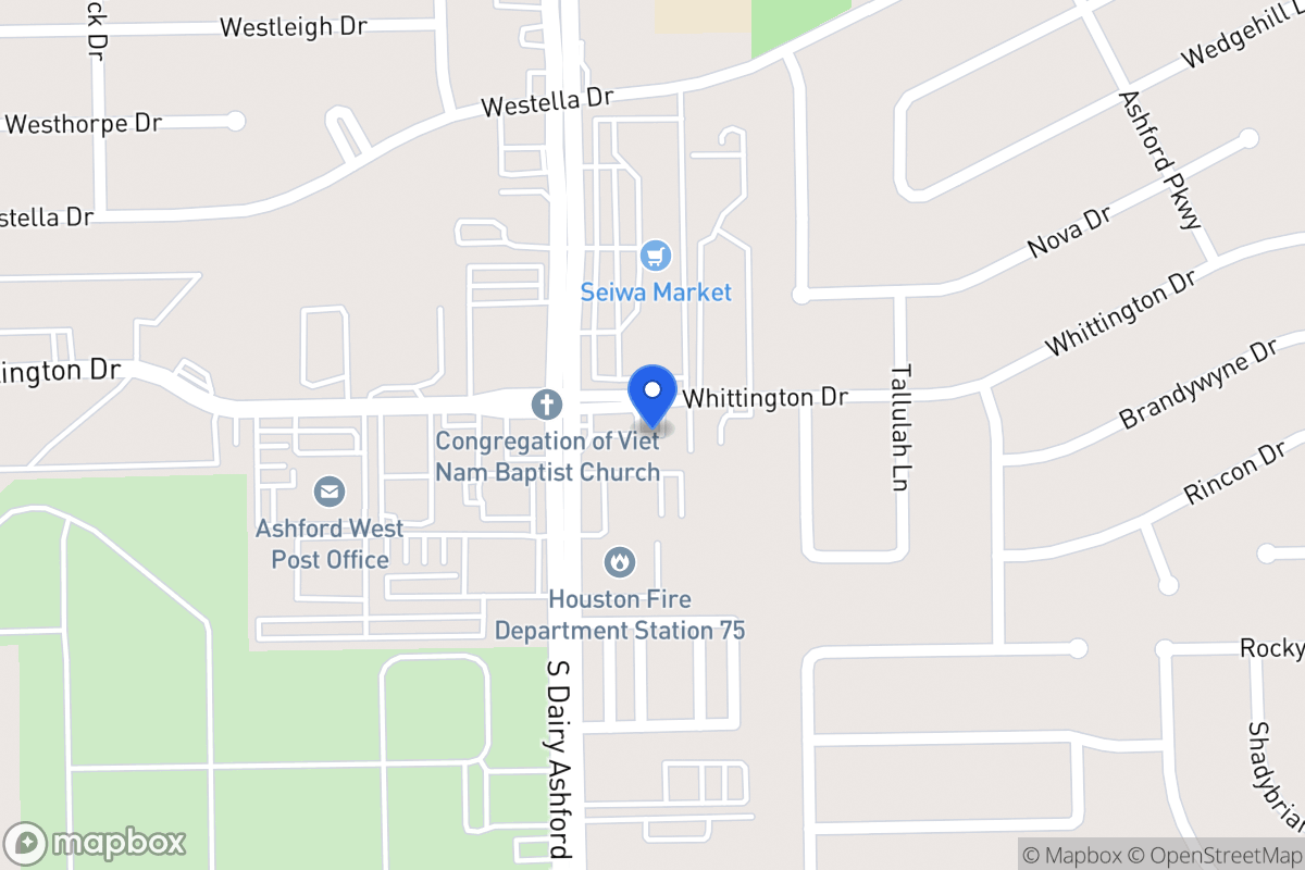 Map of S 1902 Dairy Ashford Rd, Houston