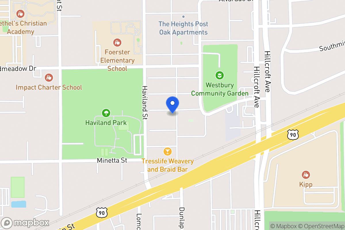 Map of 12600 Dunlap St, Houston