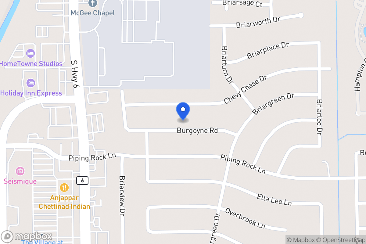 Map of 14302 Burgoyne Rd, Houston