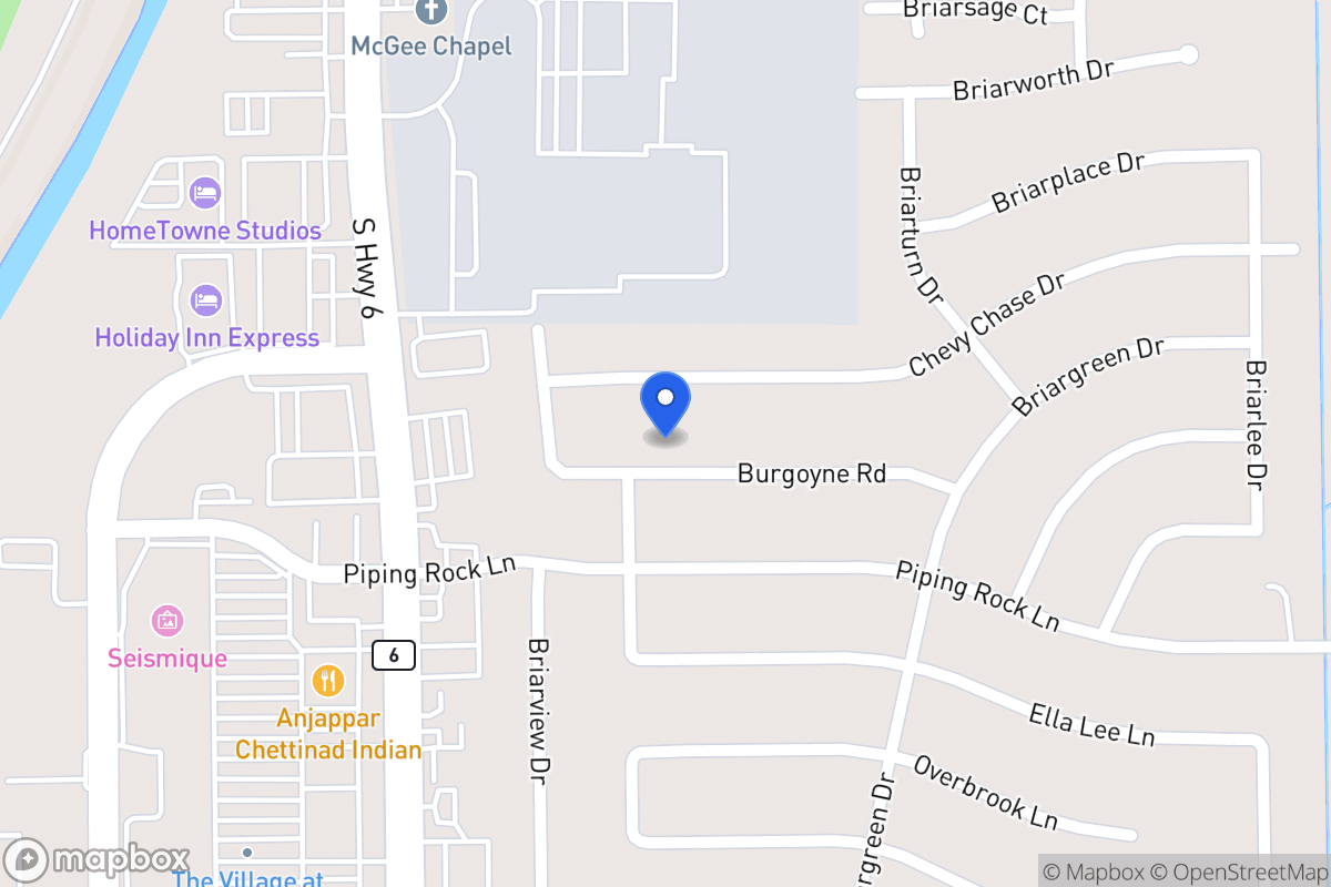 Map of 14318 Burgoyne Rd, Houston